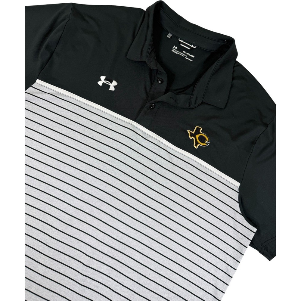 Under Armour HeatGear Canes Southwest Baseball Polo Black Gray Men's 2XL